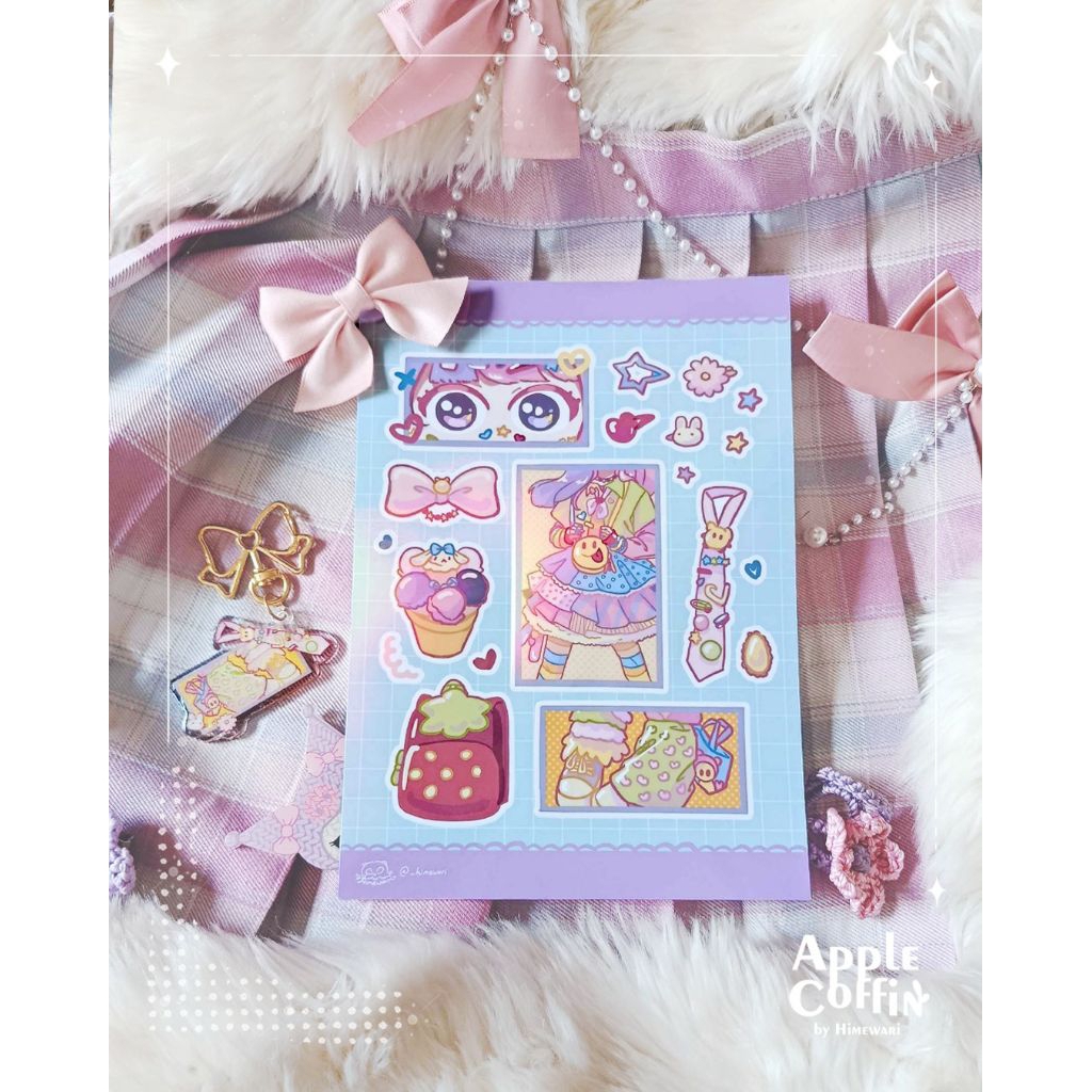Jual [Applecoffin] Decora A5 Sticker Sheet Epoxy Keychain | Shopee ...