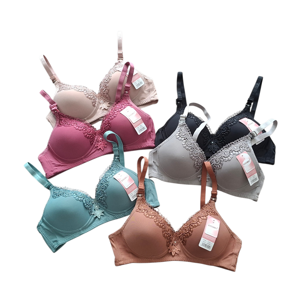 Jual Bra bh wanita busa tipis renda size 34-40 kait 2 | Shopee Indonesia