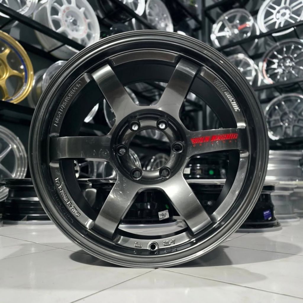 Jual velg mobil r18 TE37 HYPER BLACK lebar 9 pcd 6x139,7 velg mobil r18 ...