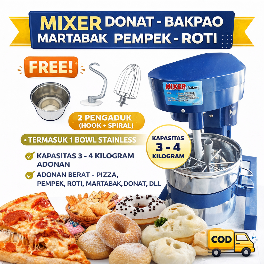 Jual Mesin Pengadon Roti Cimol Cilok Pempek Alat Membuat Roti Sampai ...