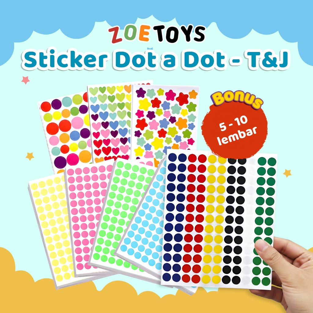 Jual Zoetoys Sticker Dot a Dot - T&J | Label Color Dot 114 Activity ...