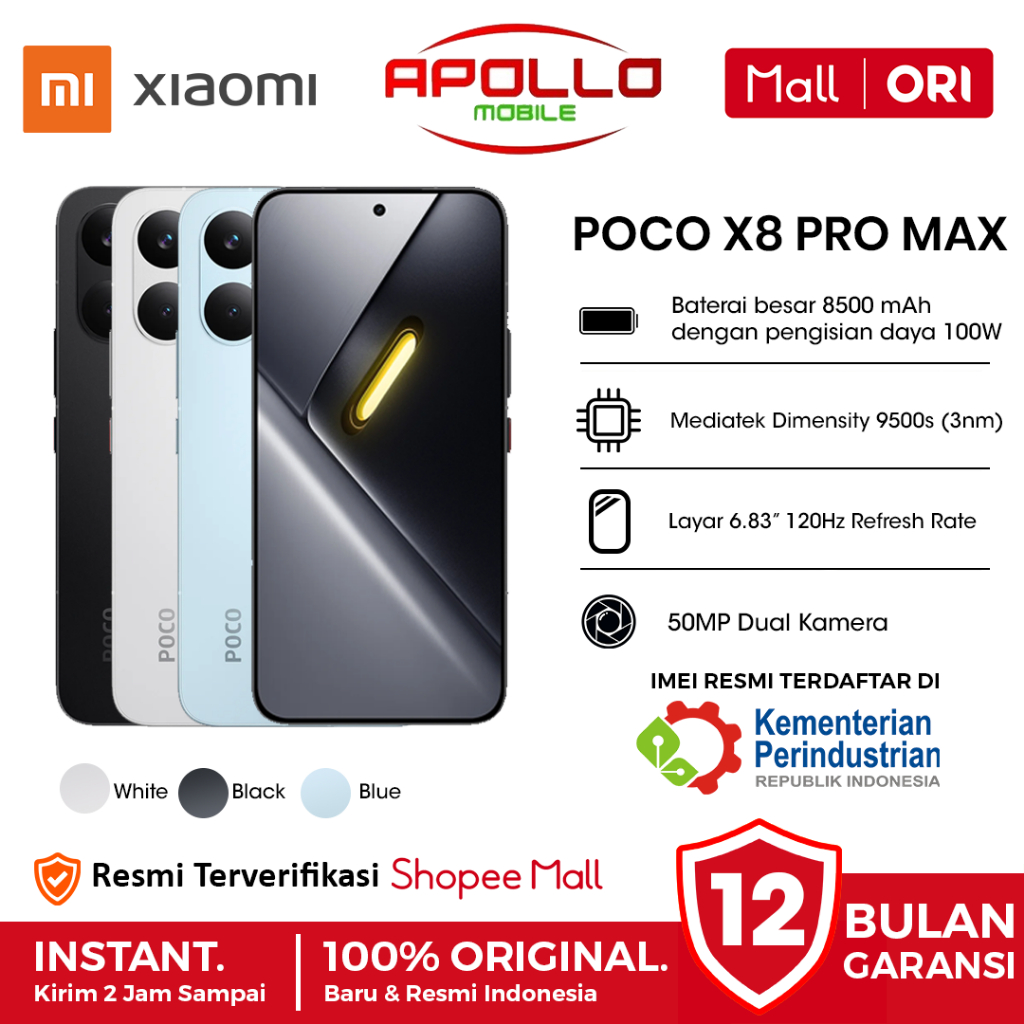 Jual Xiaomi Poco X8 Pro Max [12GB+512GB] - Garansi Resmi 1 Tahun ...
