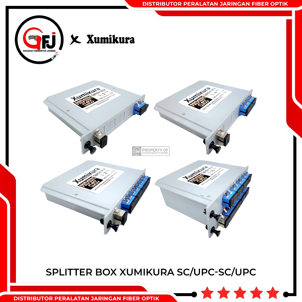 Jual PASSIVE SPLITTER 1:2/1:4/1:8/1:16 SC UPC BOX BRAND XUMIKURA ...