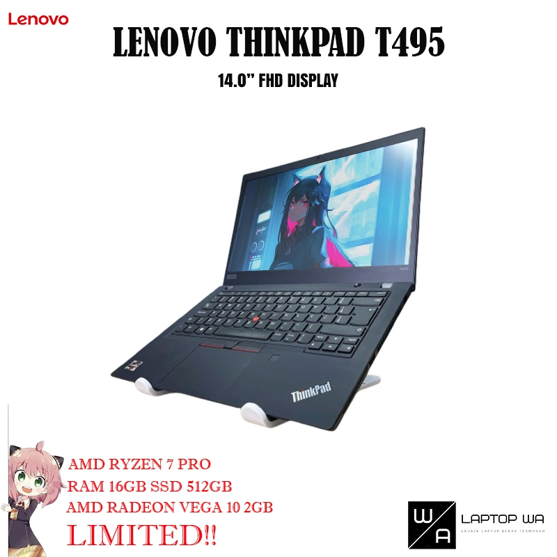 Jual LENOVO Thinkpad T495 AMD RYZEN 5 PRO 3500U RAM 16GB SSD 512GB AMD ...
