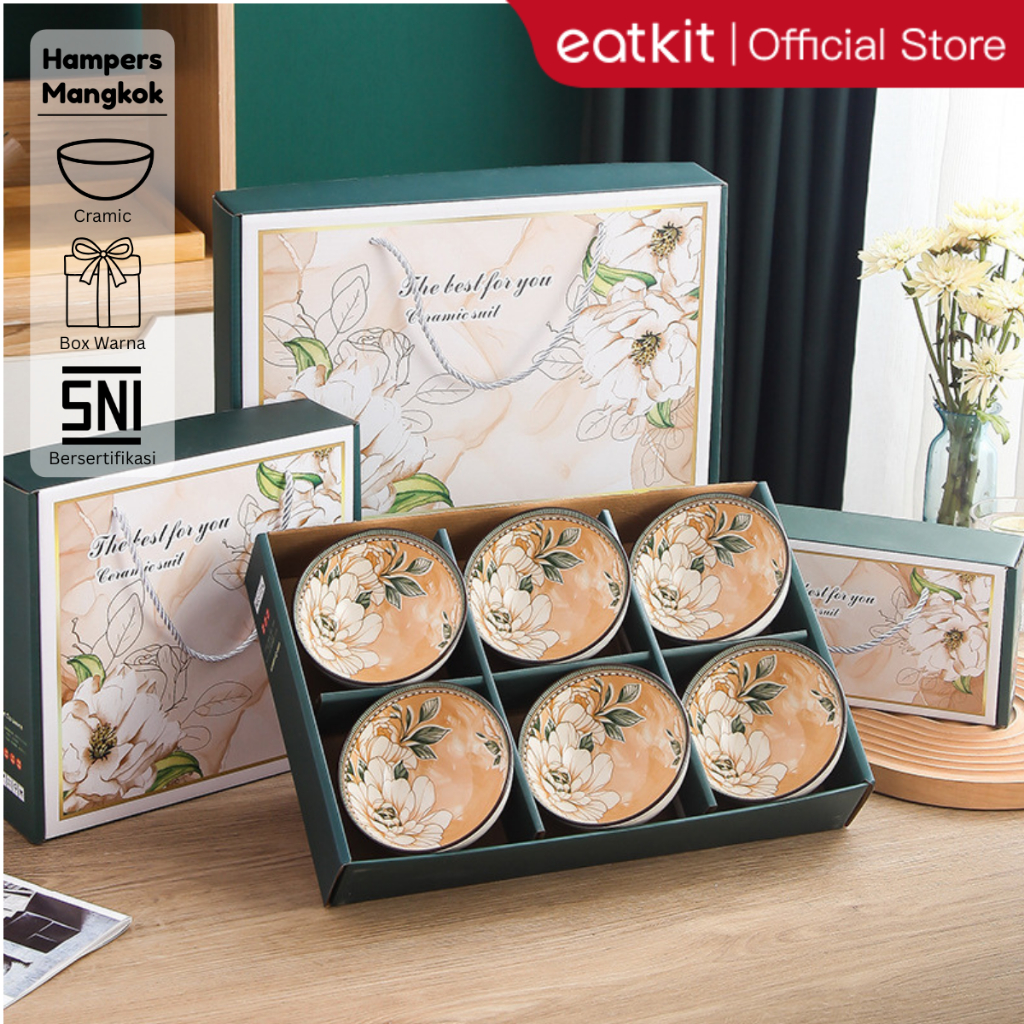 [SNI] Eatkit Hampers Mangkok Gift Set | Hampers Mangkuk Keramik Cantik | Mangkuk Korea Aesthetic