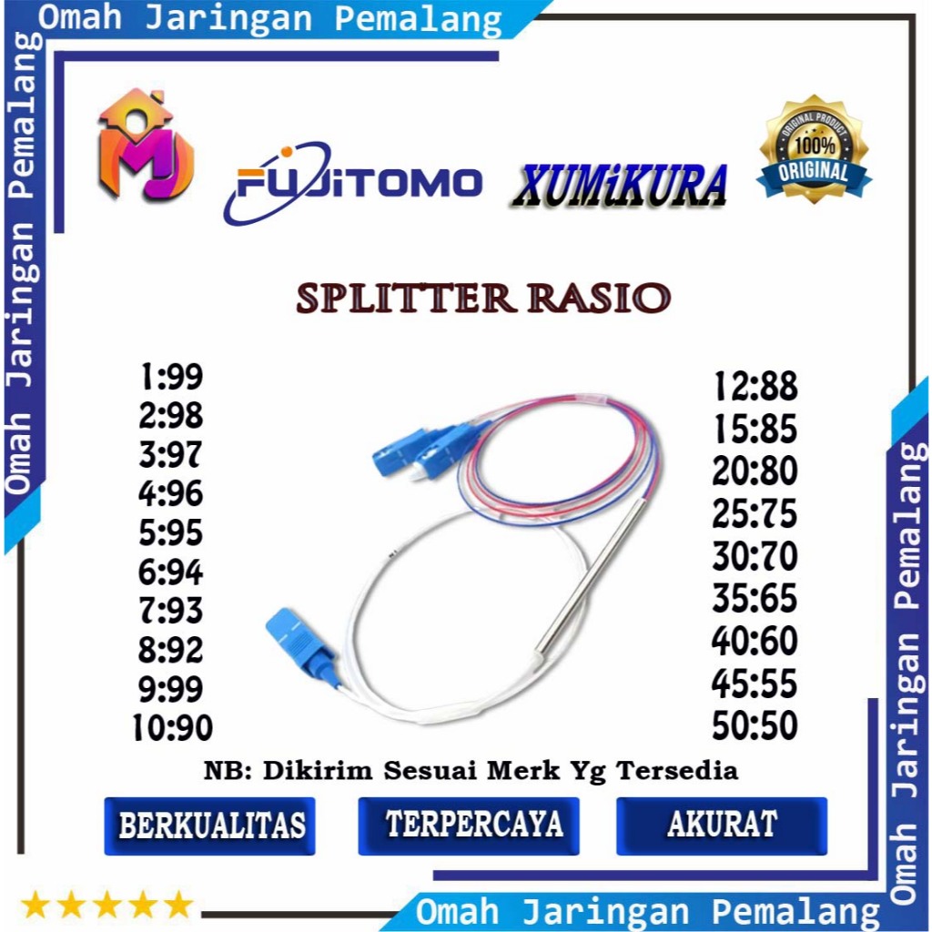 Jual Splitter Ratio 1:99 - 50:50 Fujitomo Xumikura/Spliter Rasio ...