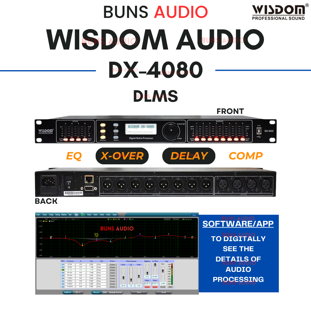 Jual Wisdom DX-4080 DLMS (Digital Loudspeaker Management System) — 4 ...