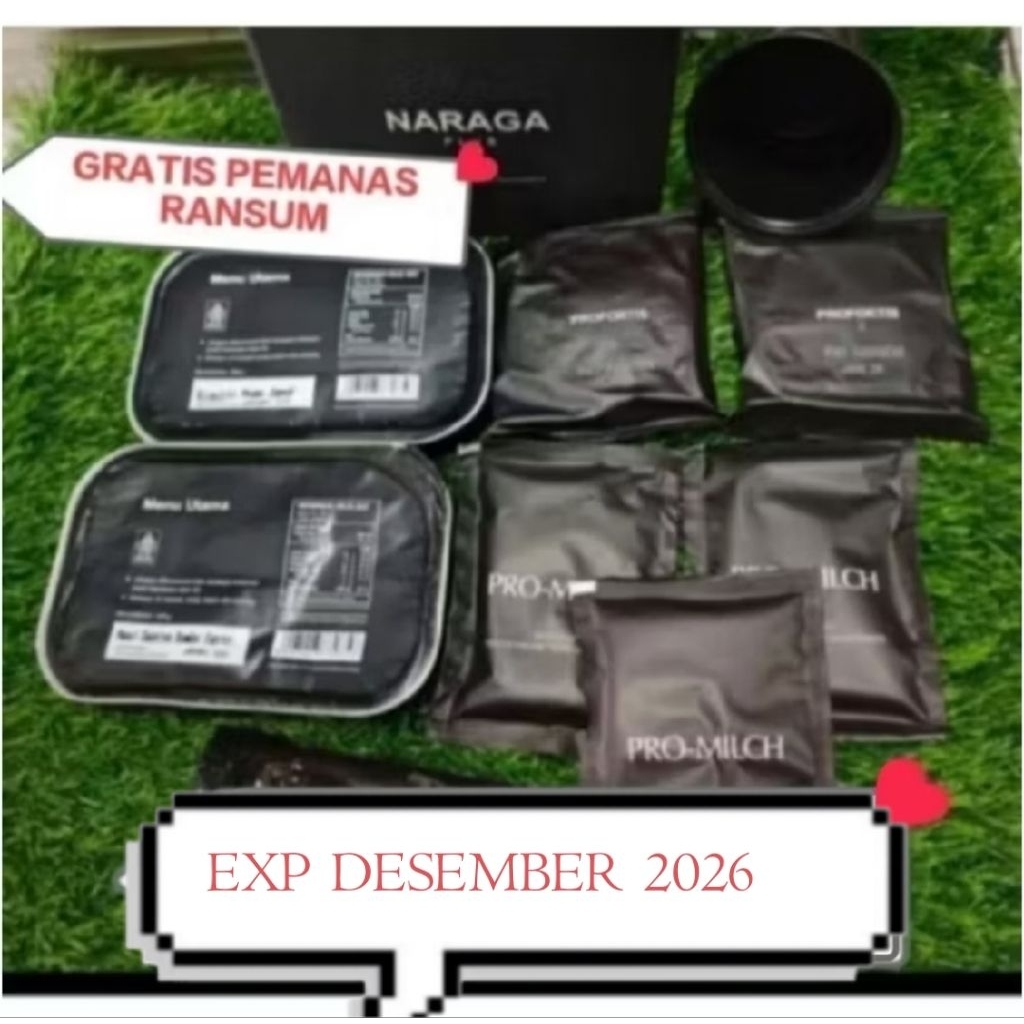 Jual RANSUM TNI NARAGA GRATIS PEMANAS RANSUM 1 PAKET EX DESEMBER 2026 ...