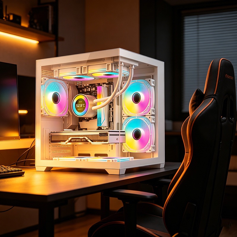 Jual [MM-ARMOR]Casing Gaming PC Putih Komputer Micro MATX Cube Gaming ...