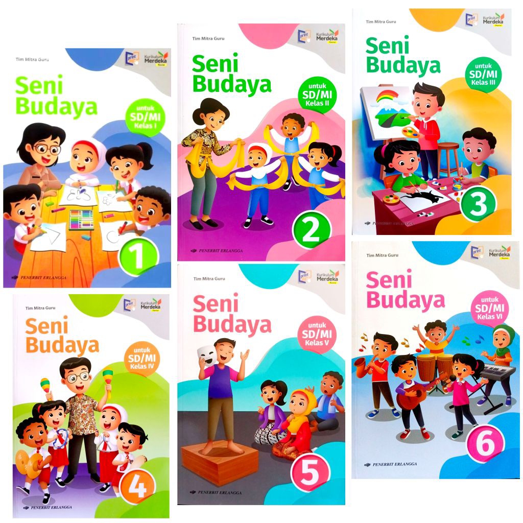 Jual Seni Budaya SD/MI Kelas 1 2 3 4 5 6 Kurikulum Merdeka Revisi ...