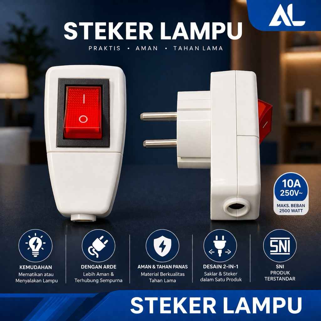 Jual STEKER SAKLAR LAMPU ON OFF / COLOKAN LISTRIK ON OFF | Shopee Indonesia