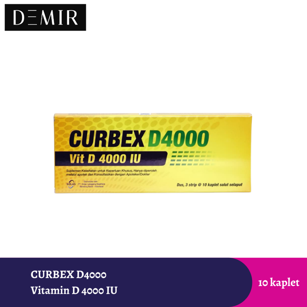 Curbex D4000 Strip 10 Tablet / Vitamin D3 4000 IU