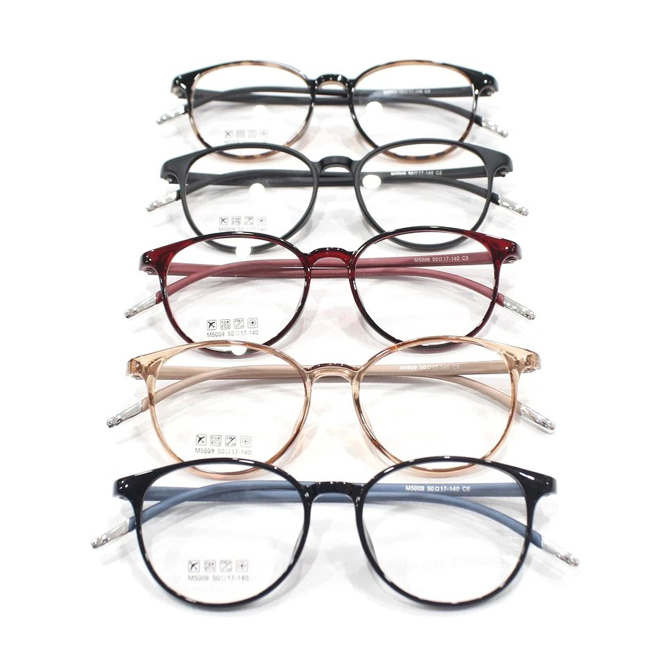 Jual Kacamata Frame Oval Kecil Lentur Elastis Ringan Pria/Wanita Bisa ...