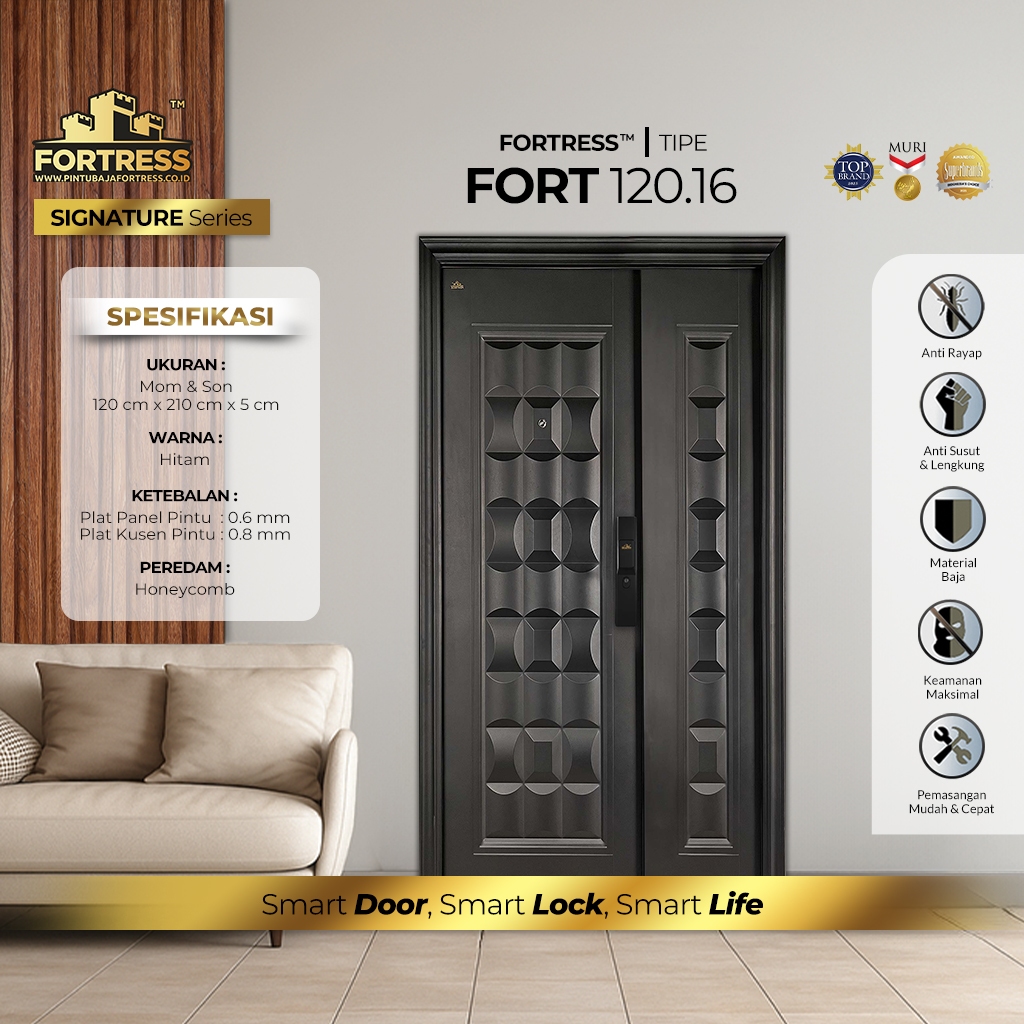 PINTU BAJA FORTRESS TYPE FORT 120 BLACK SERIES - JABODETABEK