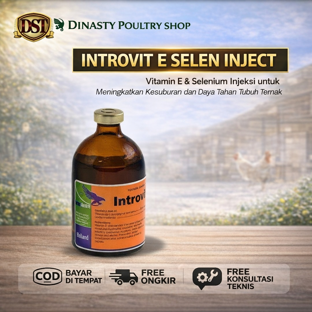 Jual Introvit E Selen Inject 100ml Vitamin E Selenium Suntik Ternak ...