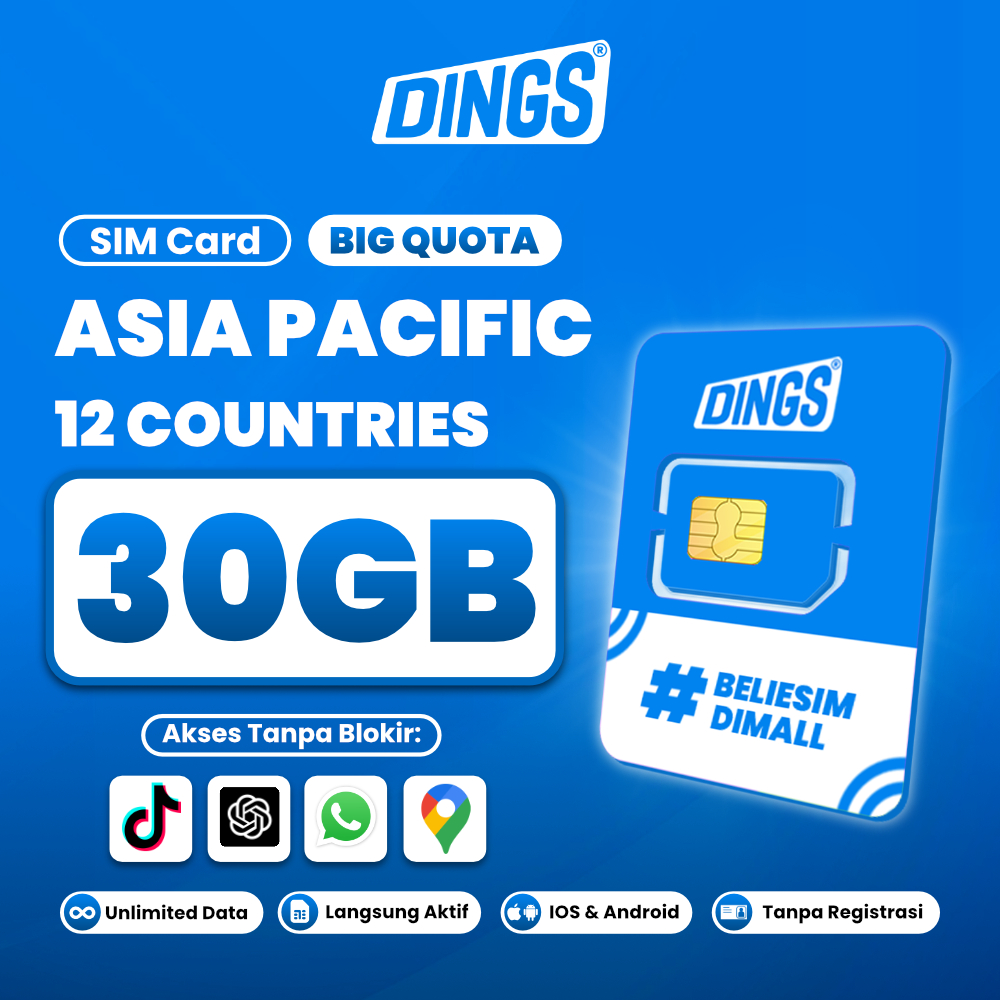 Jual SIM CARD Asia Pasic 12 Negara Jepang Vietnam Singapore Unlimited ...