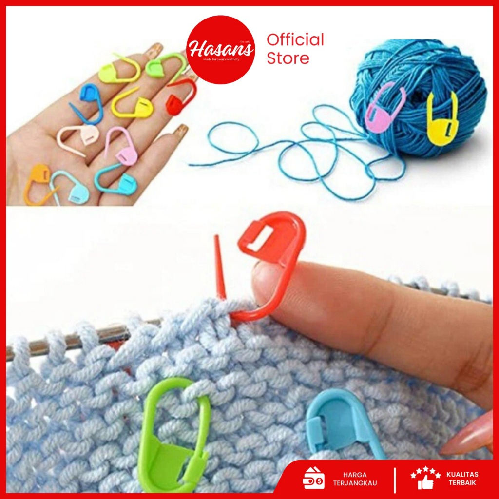 Jual Hasans [1000 Pcs] Peniti Plastik Warna Warni / Locking Stitch ...
