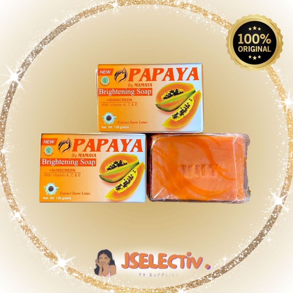 MAMAYA PAPAYA - PAPAYA by MAMAYA BRIGHTENING SOAP // JSELECTIV X JHON KOSMETIK // Sabun RDL Pepaya MAMAYA - ORI️ BPOM COD
