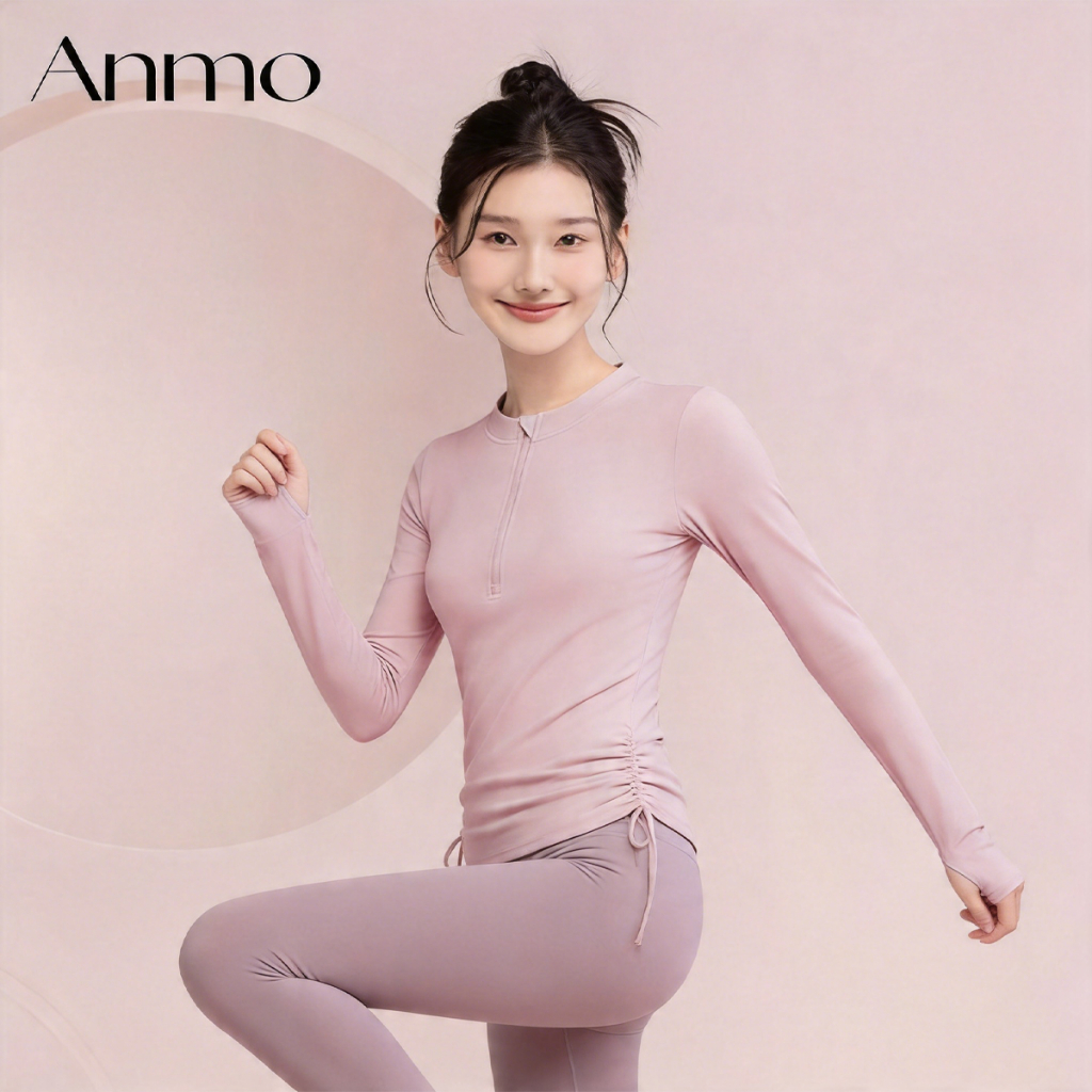Jual ANMO-Atasan olahraga lengan panjang cepat kering dengan tampilan ...