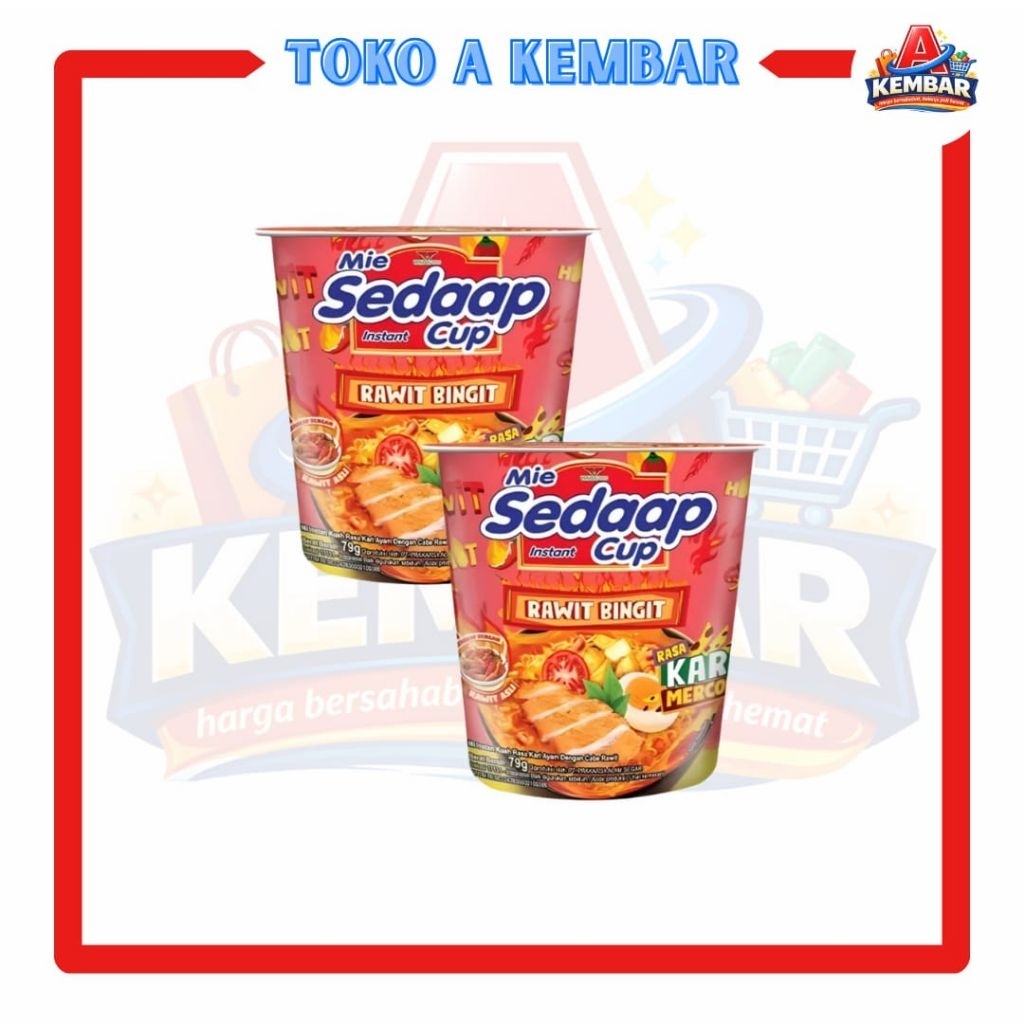Jual Mie Instan Cup Sedaap - Kari Mercon 81g, Lebih Pedas dan Praktis ...