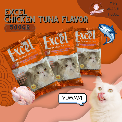 Jual Excel Dry Food Chicken Tuna 500gr (orange) | Shopee Indonesia