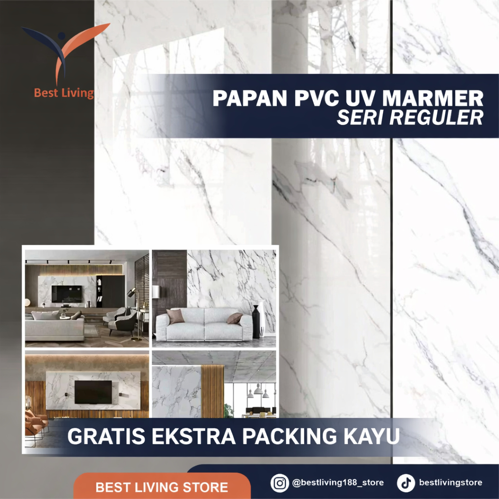 Jual WALL BOARD PAPAN PVC UV MARMER REGULER MARBLE SHEET PVC BOARD ...