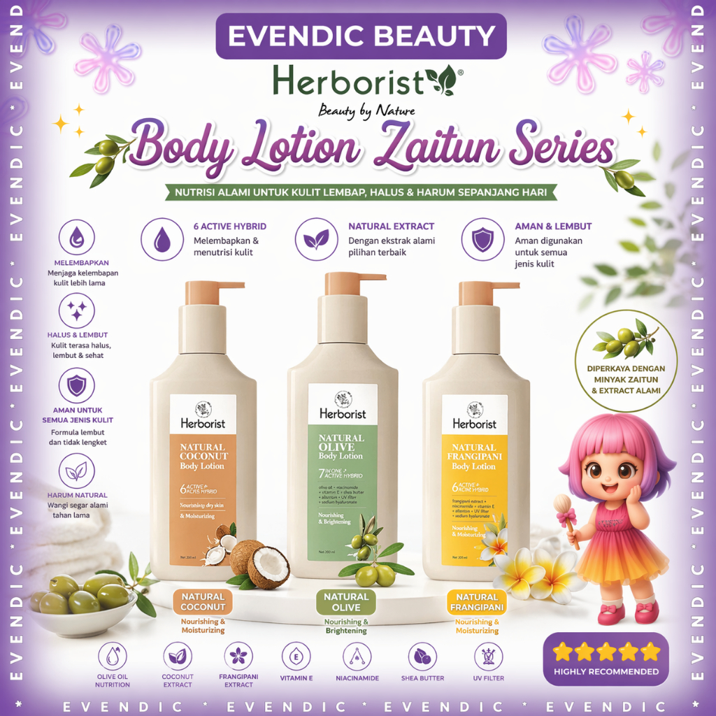 Jual READY Herborist Body Lotion Zaitun Series | NATURAL COCONUT ...