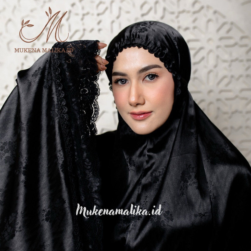 Mukena Dewasa Silk Jaquard  Armanie 2in1 Renda Premium Dahi Kerut Davina Series - Mukena Malika.id