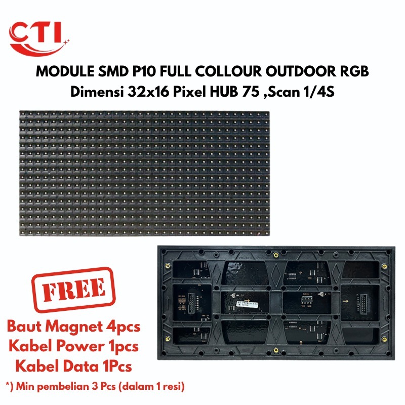 Jual Panel Module P10 Led Videotron Running text Full Outdoor SMD RGB ...