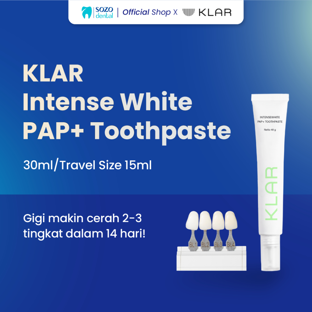 Jual Sozo Dental x Klar Intense White Pap+ Toothpaste | Shopee Indonesia