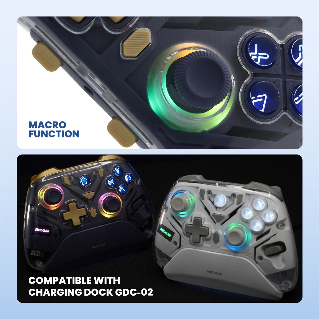 Rexus Multiplatform Gamepad Wireless Bluetooth Gladius GX500 (4)