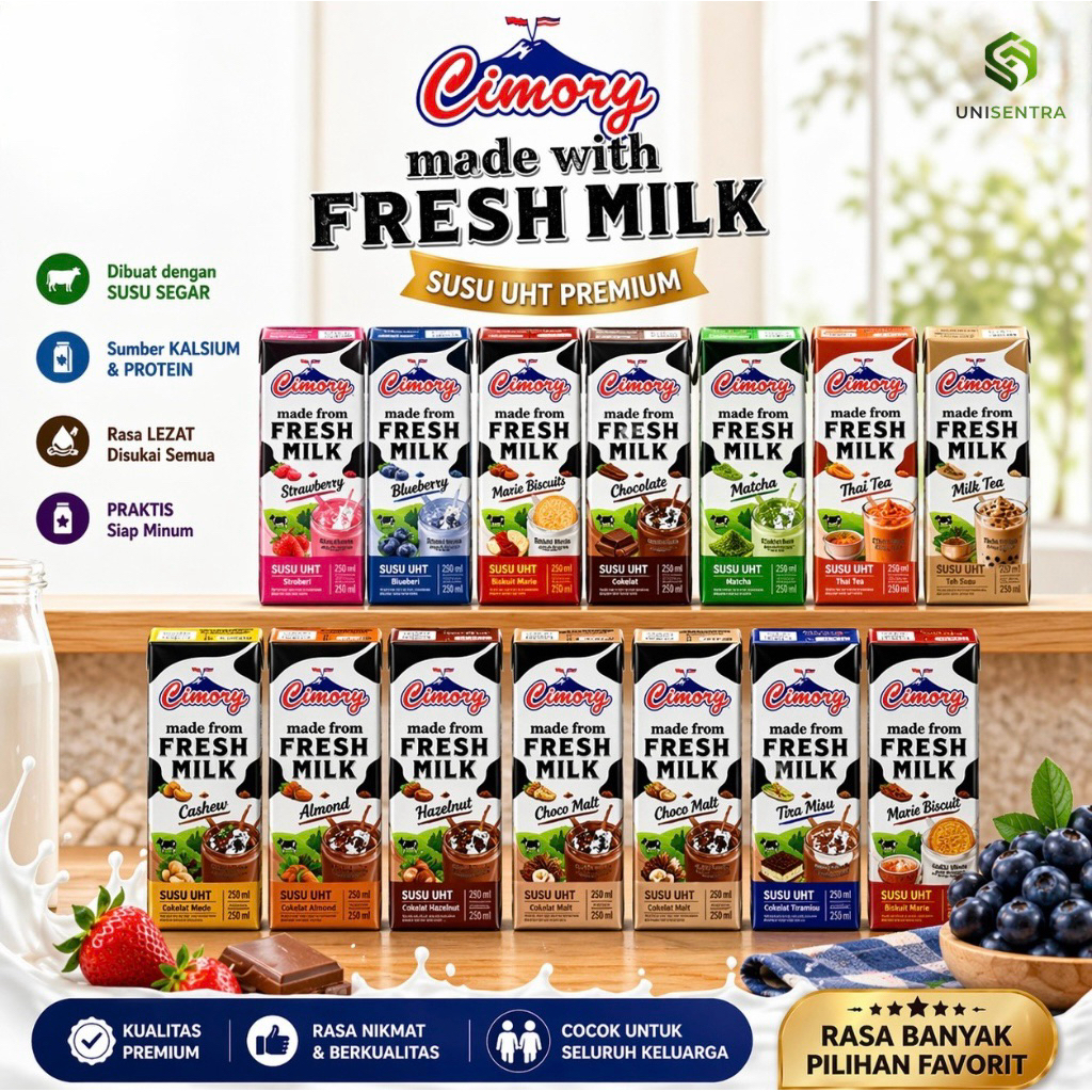 Jual Cimory Fresh Milk 250ml Susu Kotak | Susu Cimory UHT Original