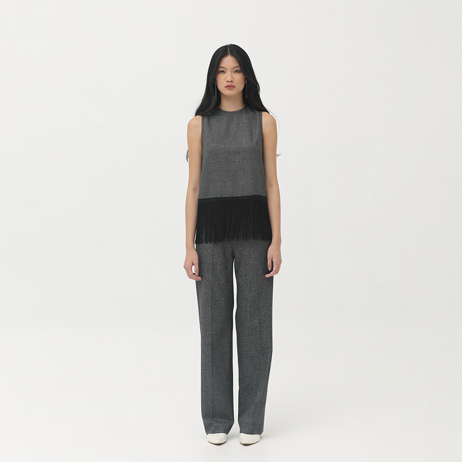 Jual DAY AND NIGHT - Charcoal David Fringe Top | Shopee Indonesia