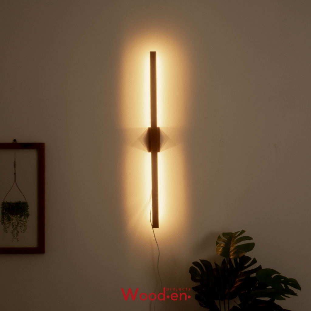 Wooden Projects Lampu Dinding Hiasan Dekorasi Rumah Ruang Tamu Kamar Aesthetic Minimalis - SRT1
