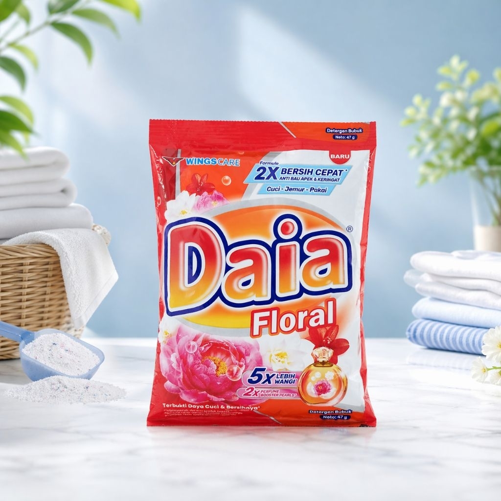 Jual DAIA Deterjen Bubuk 47gr (1 Renceng isi 6 sachet) | Shopee Indonesia