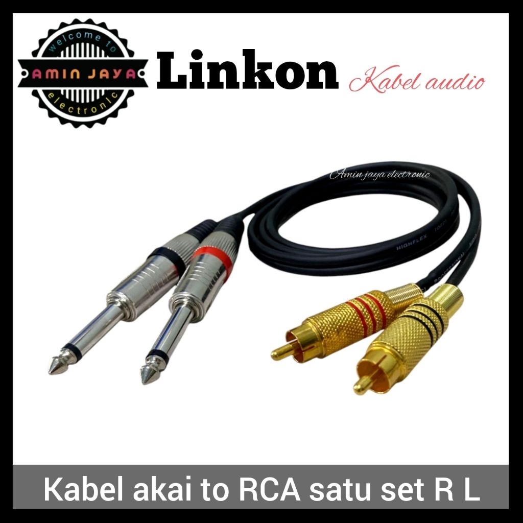 Jual Kabel rca to jack akai / jack akai to rca kabel Linkon | Shopee ...