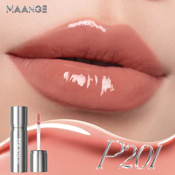 GET 10 OFF MAANGE Satin Lip Tint Transferproof Lip Glossy Lip Glow Serum Alami Warna Sempurna