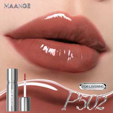 GET 10 OFF MAANGE Satin Lip Tint Transferproof Lip Glossy Lip Glow Serum Alami Warna Sempurna
