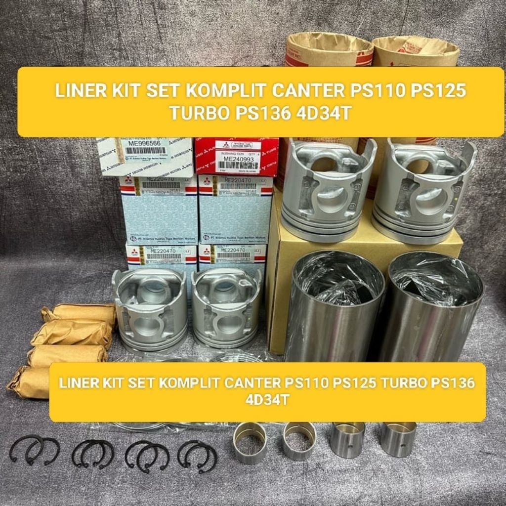 Jual LINER KIT SET KOMPLIT CANTER PS110 PS125 TURBO PS136 4D34T ORI OEM ...