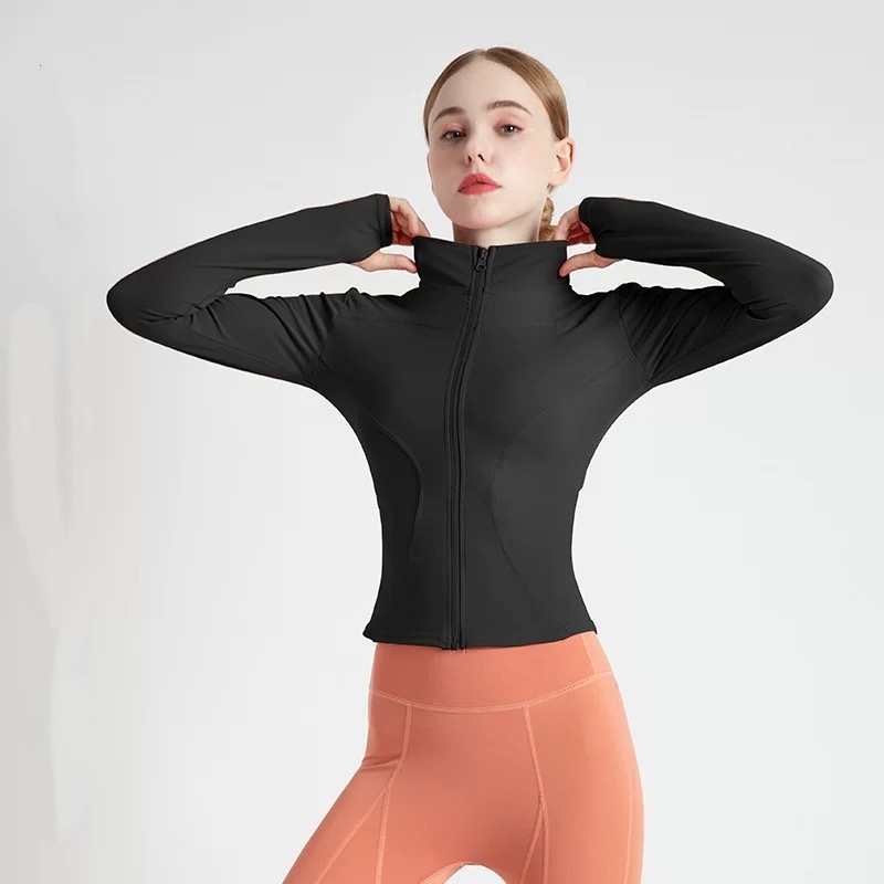 Owngrace Jaket Olahraga Anti Uv Wanita Polos Lengan Panjang Untuk Yoga/gym/fitne - foto 1