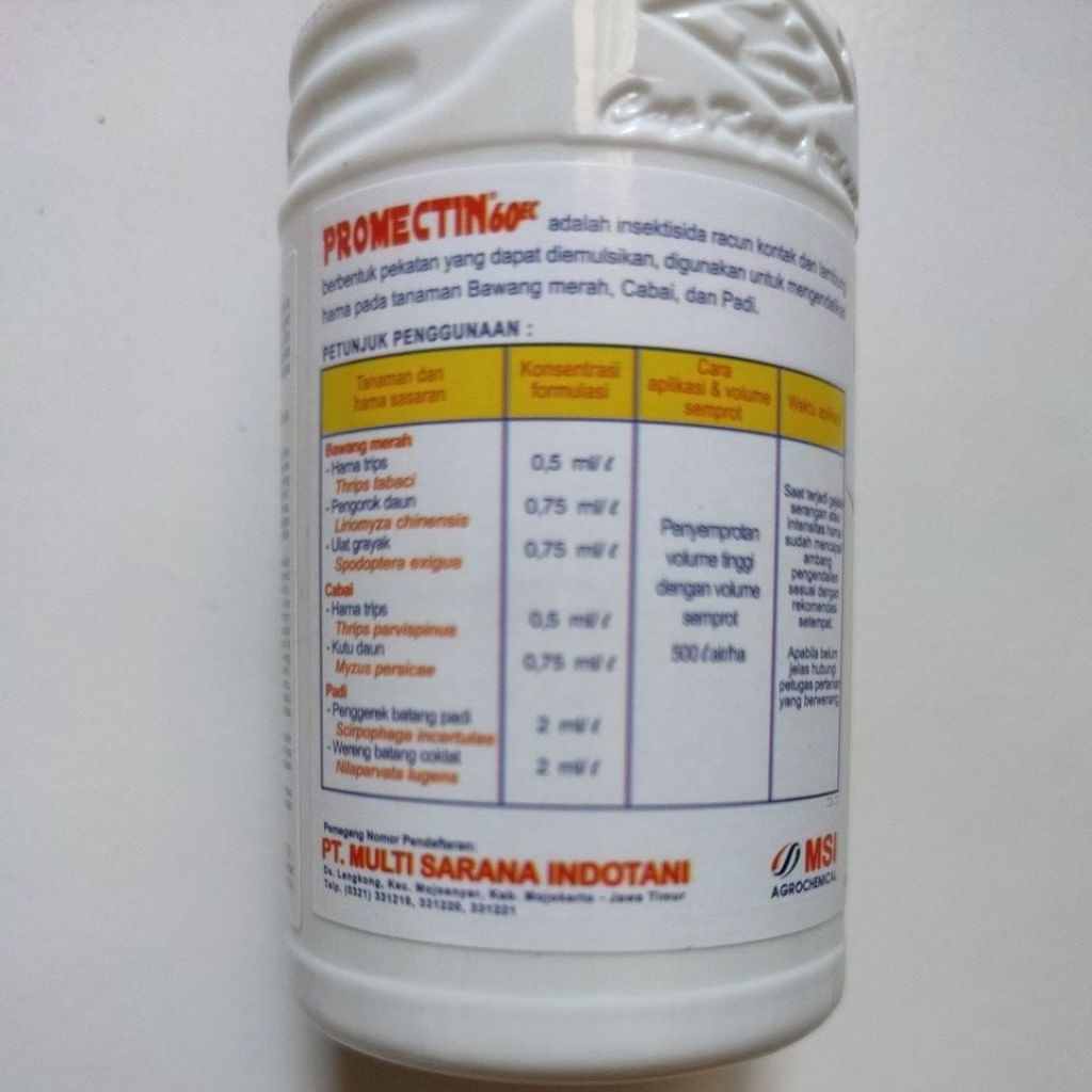 Jual Promectin 60EC 100 ml abamektin dosis tinggi insektisida akarisida ...