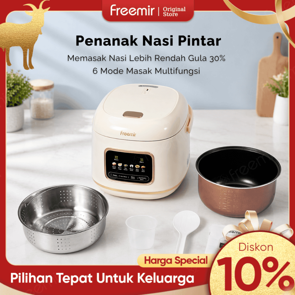 Jual [HOT] freemir Original Smart Rice Cooker 400W Stainless304 Penanak ...
