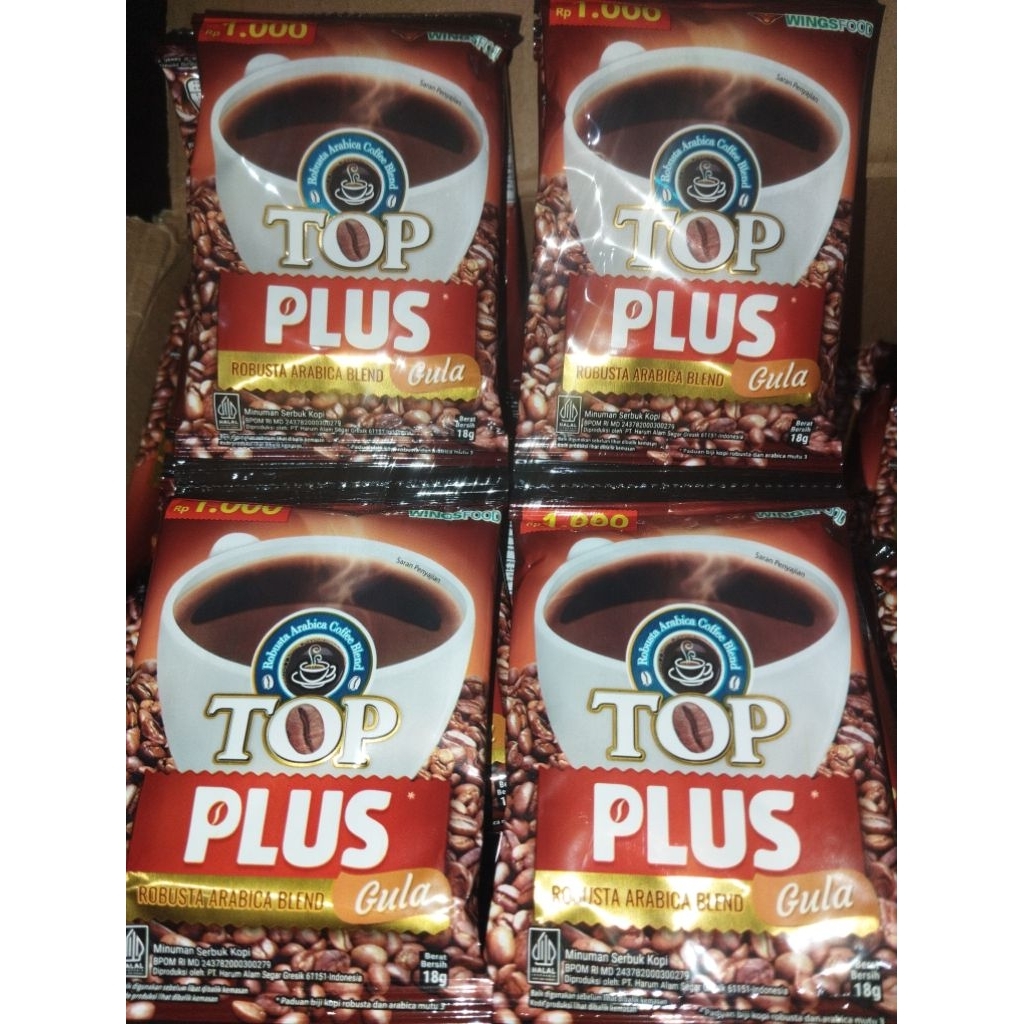 Jual Kopi Top Plus Gula 18 gr- 1 Renceng 10 Sachet, Kenikmatan Kopi ...