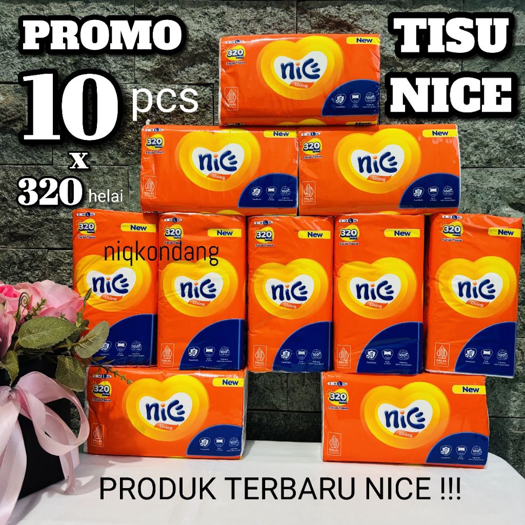 Jual PROMO 10 pc TISU NICE 320 HELAI BARU TISU PREMIUM | Shopee Indonesia