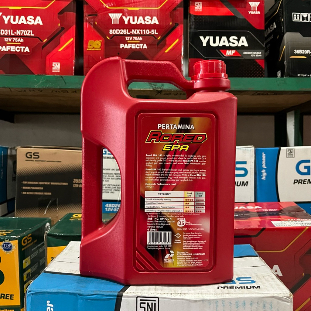Jual RORED EPA 140 (SAE 140) | 4 Liter | Oli Pertamina | Shopee Indonesia