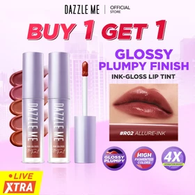 BPOM DAZZLE ME Ink Gloss Lip Tint Lip Gloss Tahan Lama Glossy Dan Plumpy Finish Waterproof