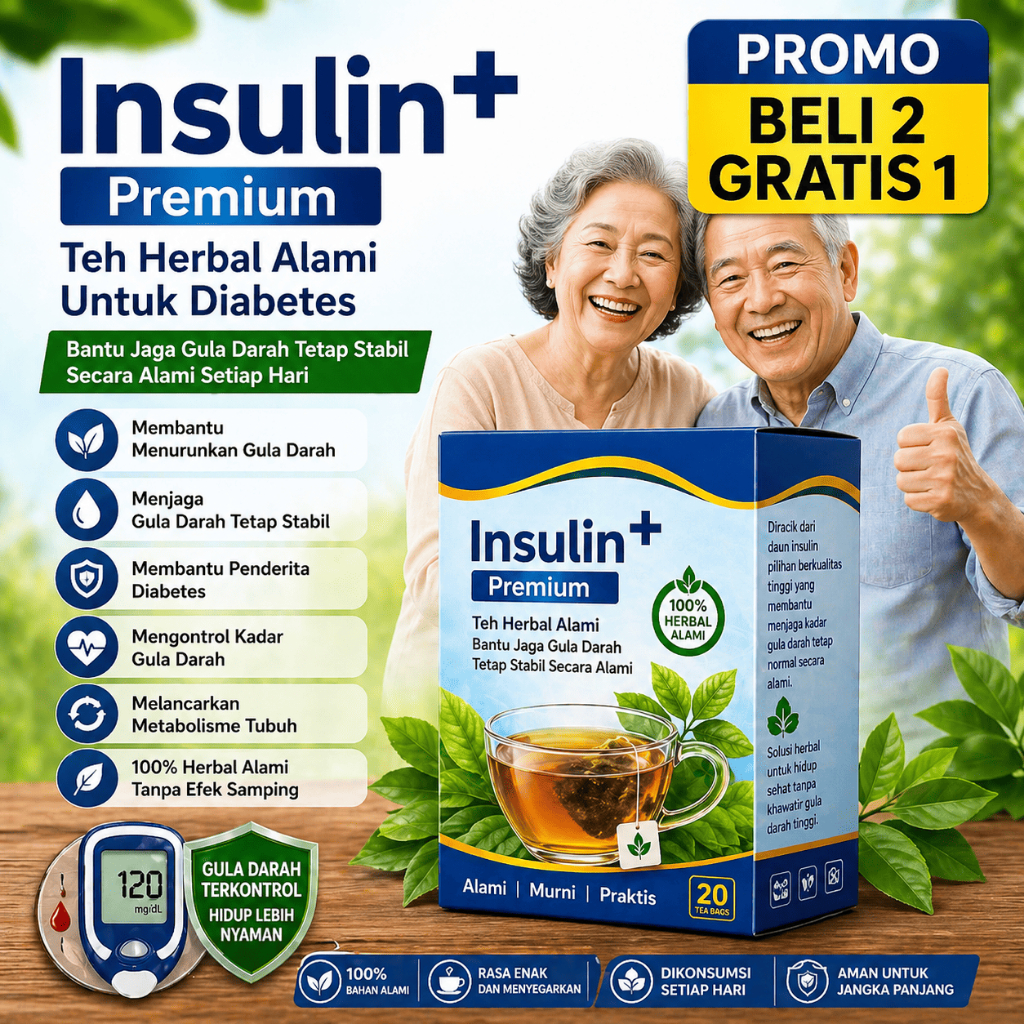 INSULIN+ Teh Daun Insulin Asli | Bantu Turunkan Gula Darah Tinggi | Solusi Herbal Diabetes Alami Tanpa Efek Samping