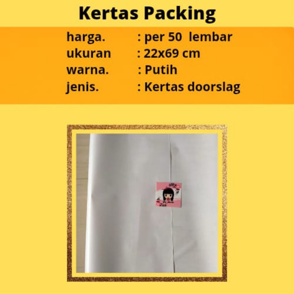 Jual KERTAS PACKING SURABAYA 50 pcs (22*69 cm) kertas doorslag wrapping ...