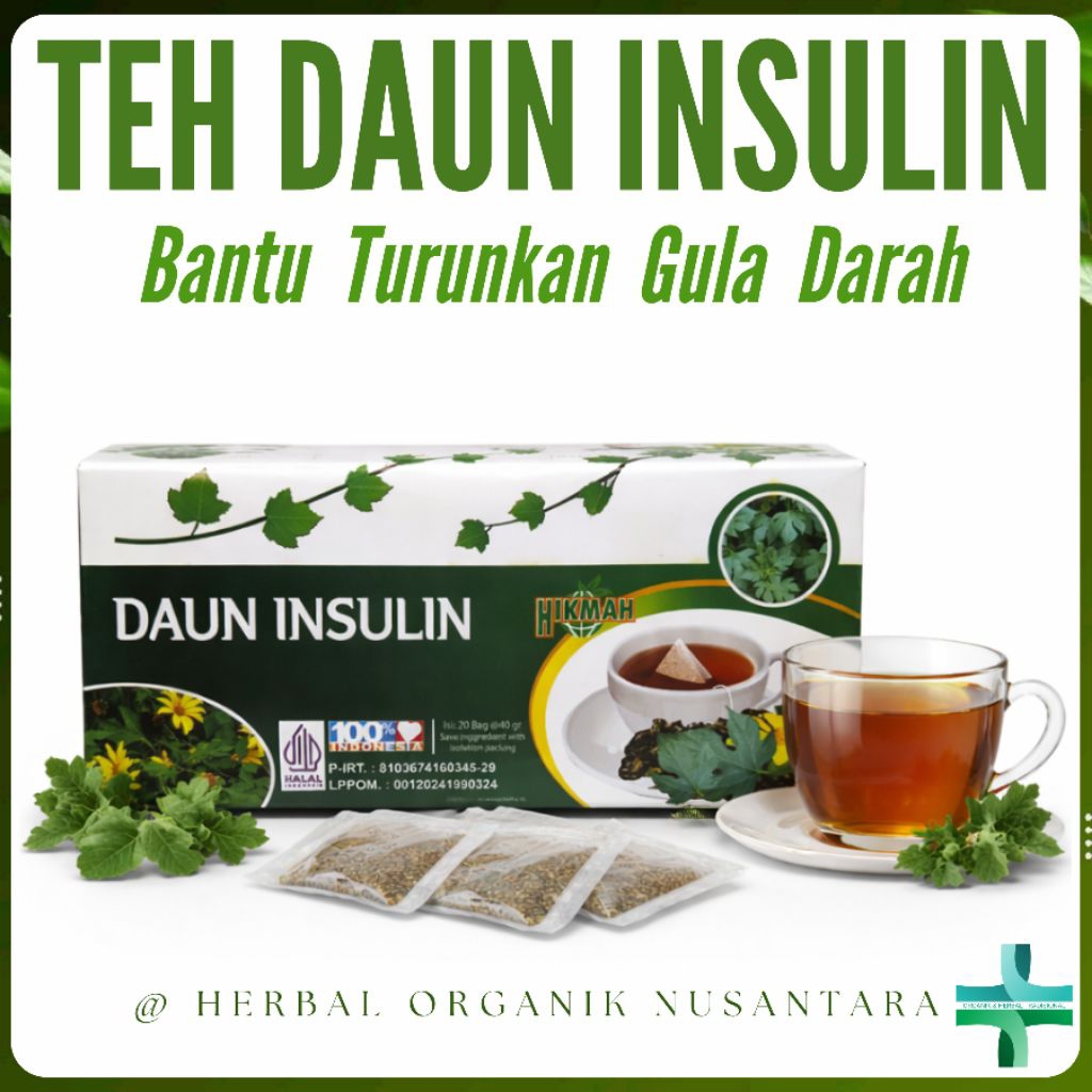 Teh Daun Insulin Anti Diabetes & Kanker, Bantu Turunkan Gula Darah isi 20 bag