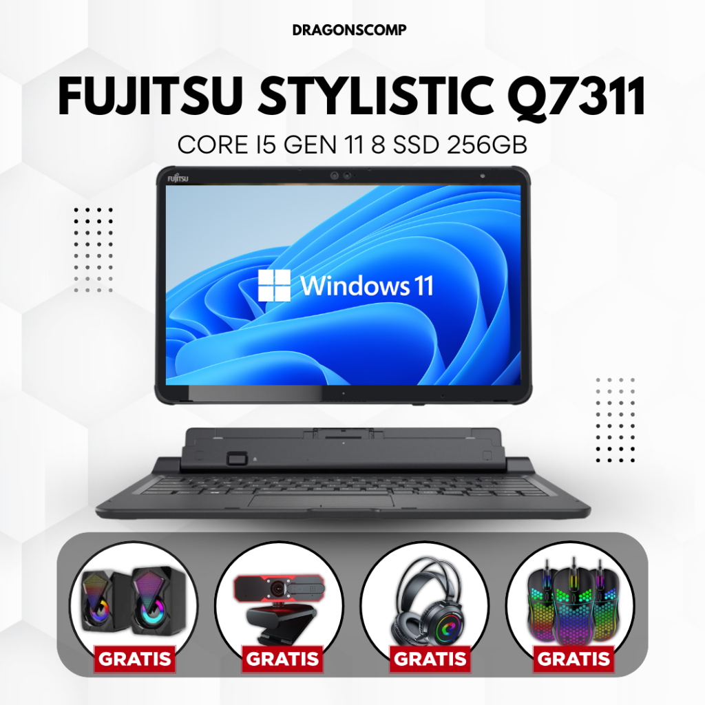 Jual Fujitsu Stylistic Q7311 Touchscreen 2-in-1 Core i5 Gen 11 RAM 8GB ...